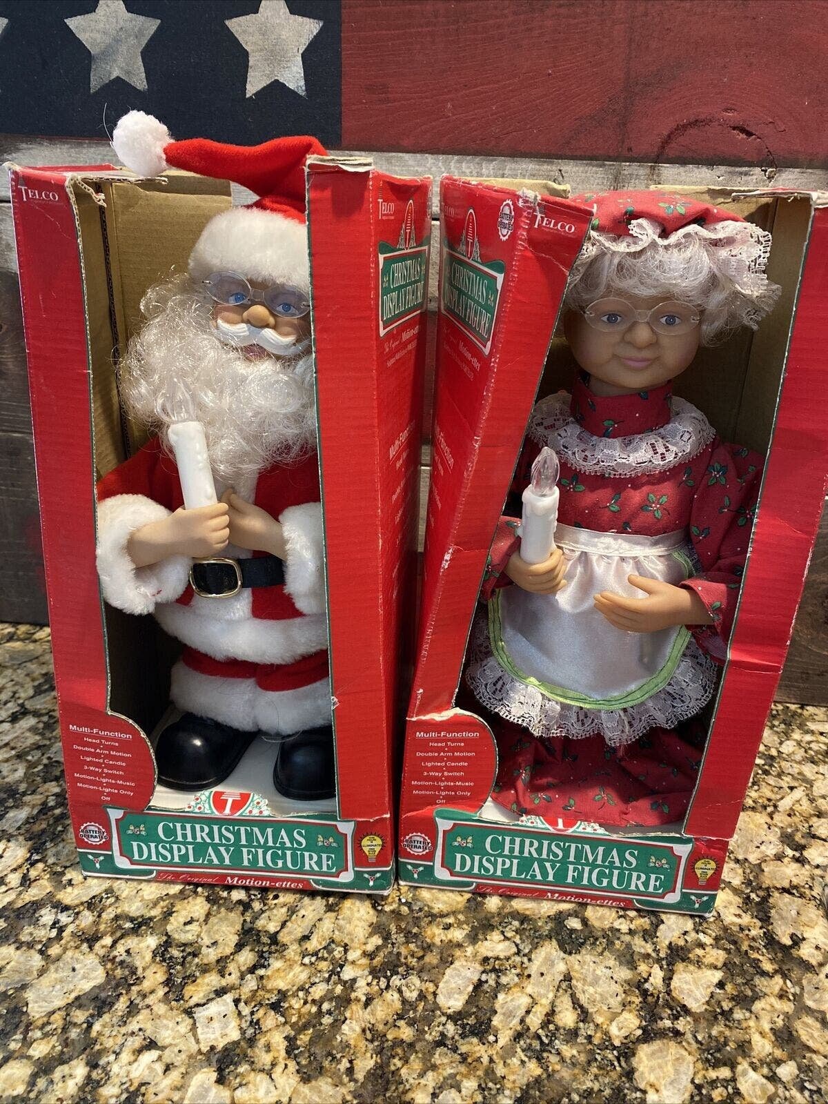 置物 Telco Santa the Baker Motion-Estes 1996 Vtg Telco