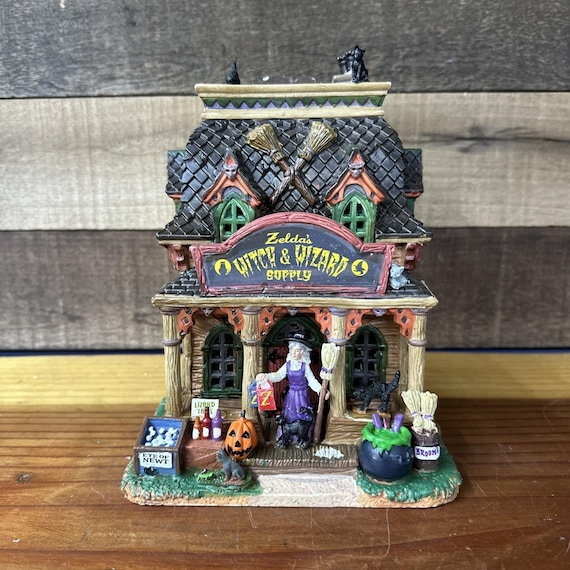 Lemax Spooky Town Zelda's Witch & Wizard Supply House in Box - Etsy