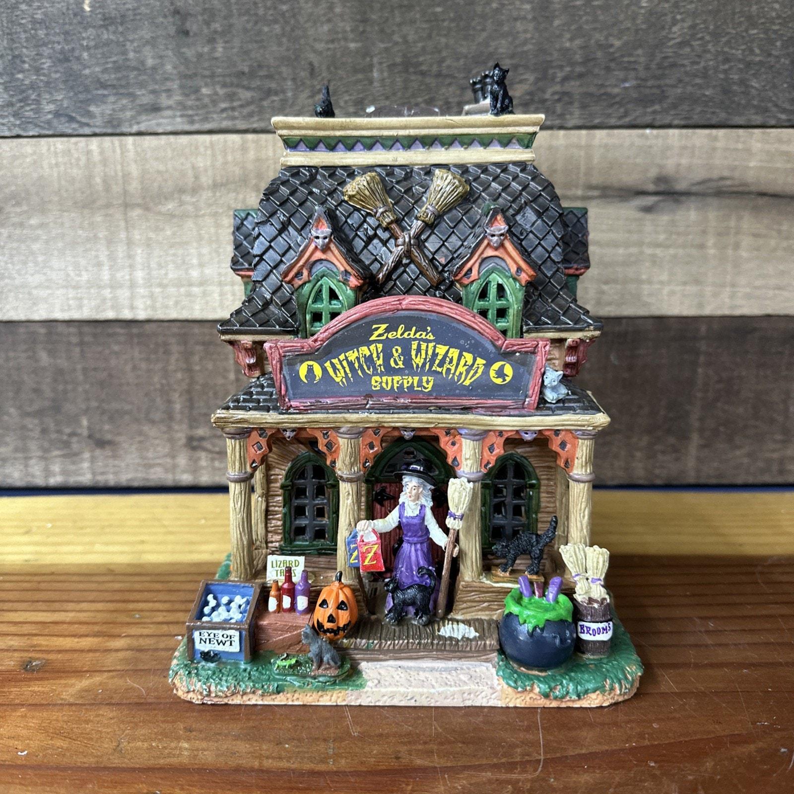 Lemax Spooky Town Zelda's Witch & Wizard Supply House in Box - Etsy