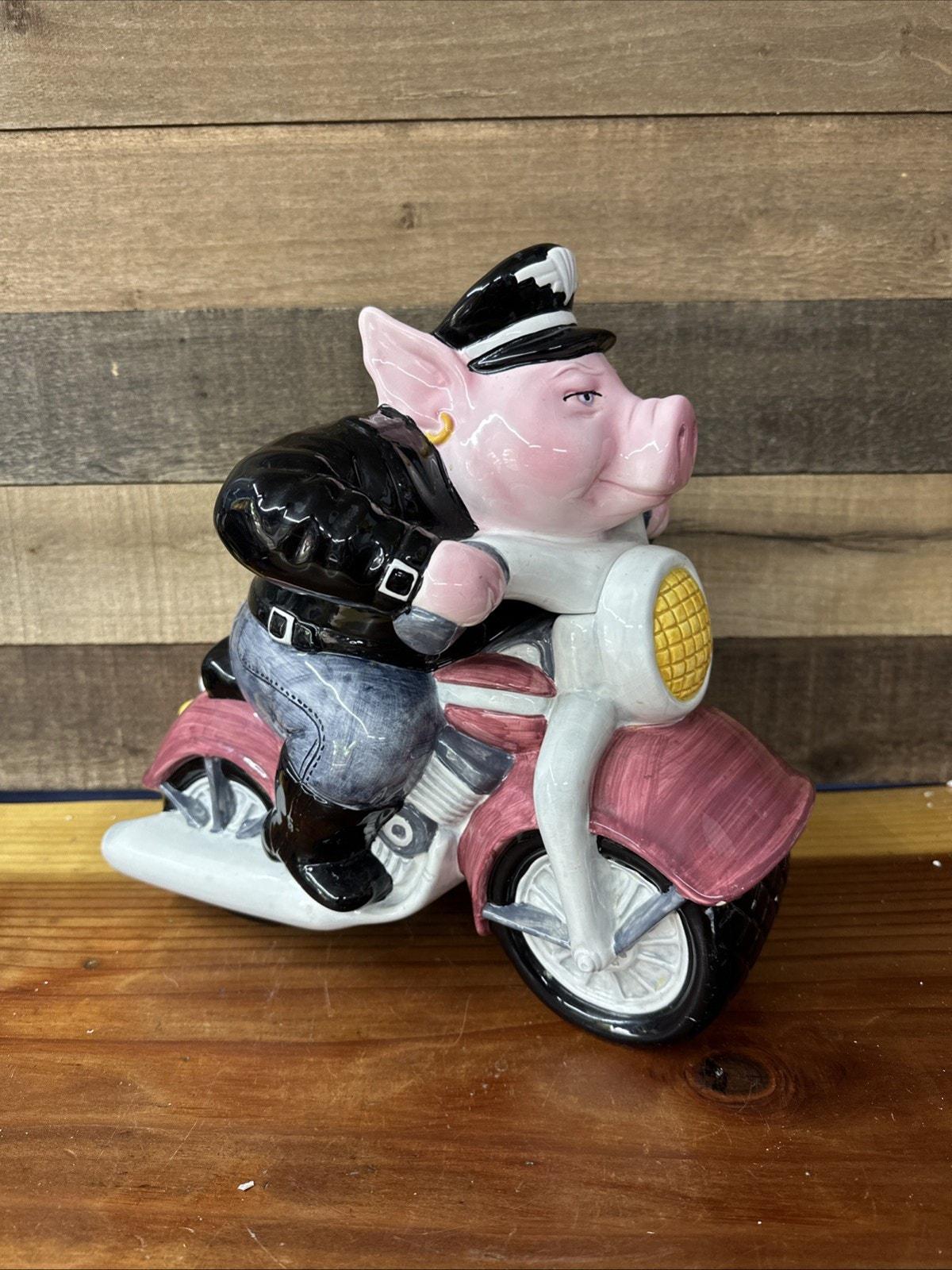 お菓子入れ クッキージャー ビィンテージ ファーマーピッグ お菓子入れ