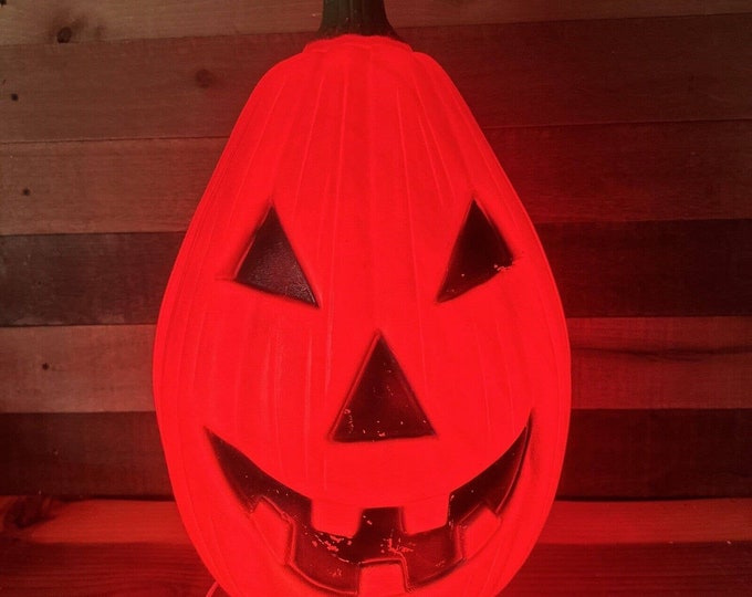 Vintage Large Jack O Lantern Pumpkin Blow Mold Light up Yard Halloween ...