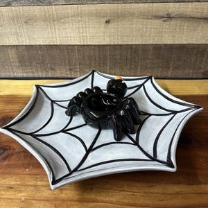 Ganz 2pc Halloween Spider Spiderweb Chip and Dip Platter Serving Tray ...