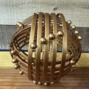 Decorative Gold Metallic Ball Sphere Orb 6” Wide