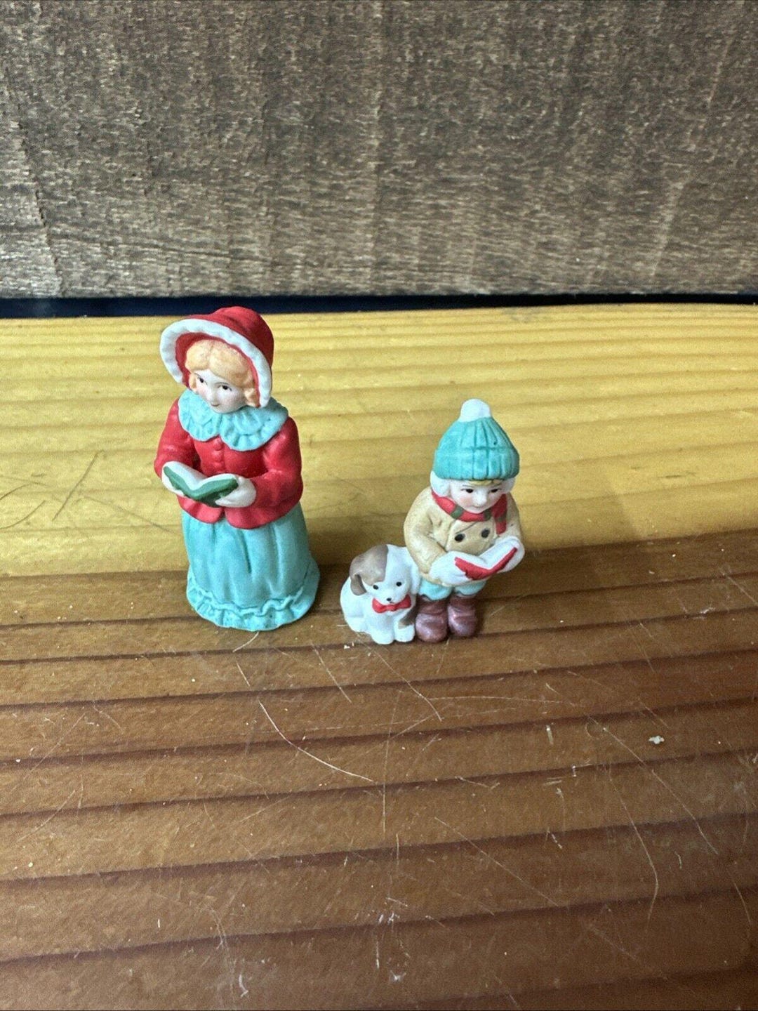 Lefton Colonial Village Figurines Christmas Carolers Lot of 2 Etsy