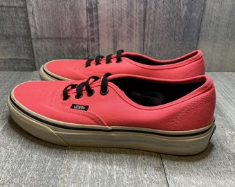 Hot pink and black vans on sale