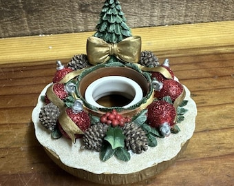 Our America Stay On Tops Christmas Bows And Baubles Candle Capper In Box