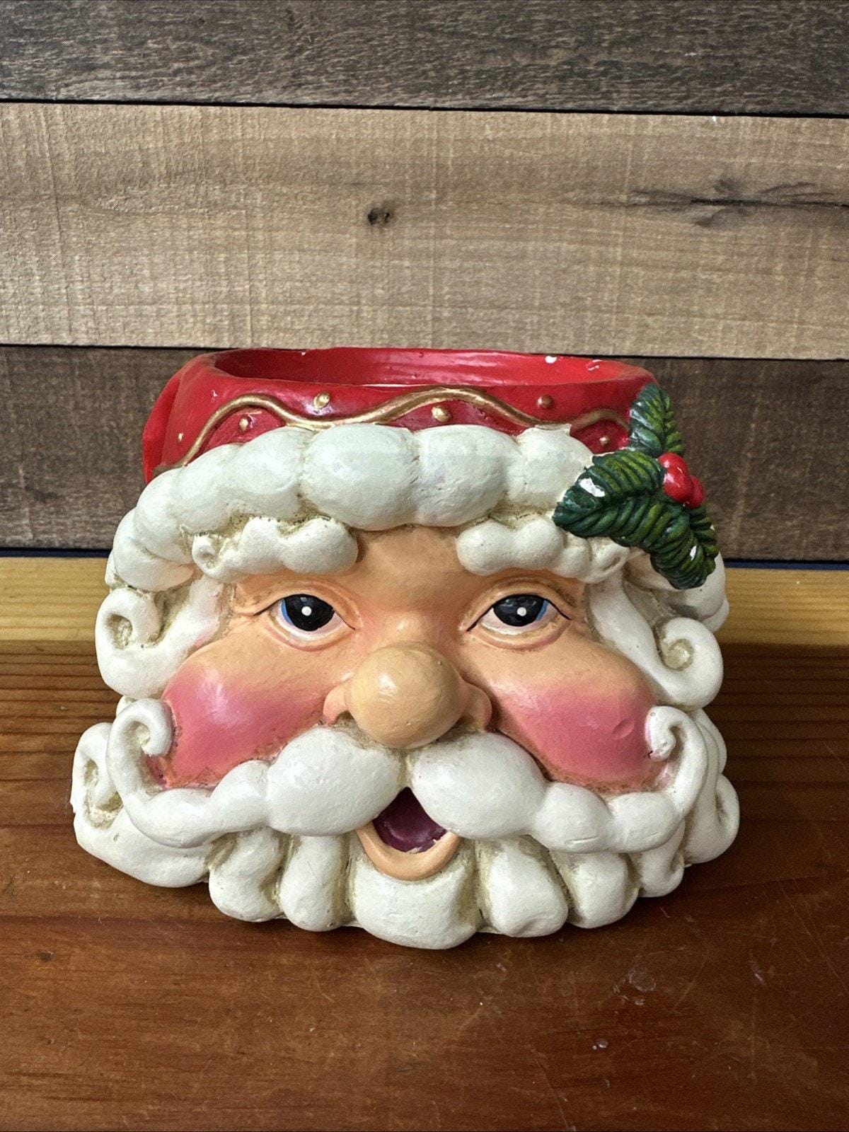 クリスマス サンタクロース 6インチ 樹脂製 キャンドルホルダー