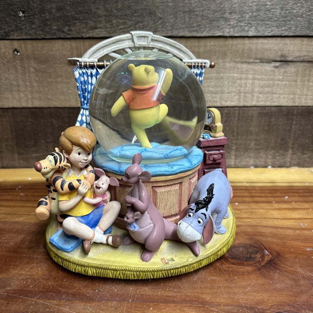 Disney Winnie the Pooh and Christopher Robin Snowglobe -flaws - Etsy