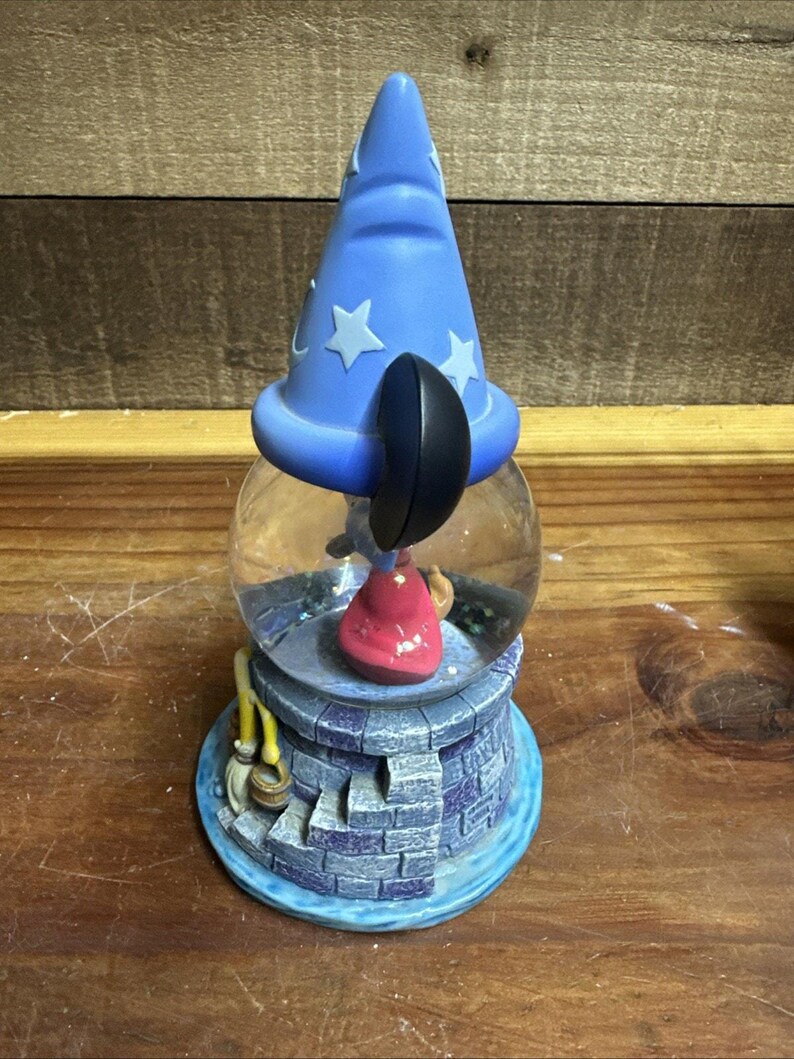 Disney Cute Mickey Mouse Fantasia Sorcerer's Apprentice Figure Mini Snow Globe image 4