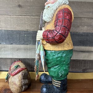 Grandeur Noel Collector’s Edition Fisherman Santa Set Fish Net Basket 21.5” Tall image 5