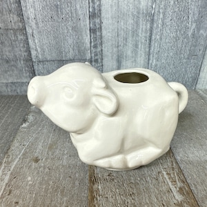 Ceramic white cow creamer