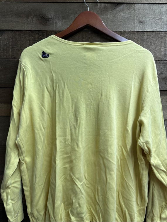 Vtg Quacker Factory Halloween Top 1X Yellow Embroidered Witch Is In View 4