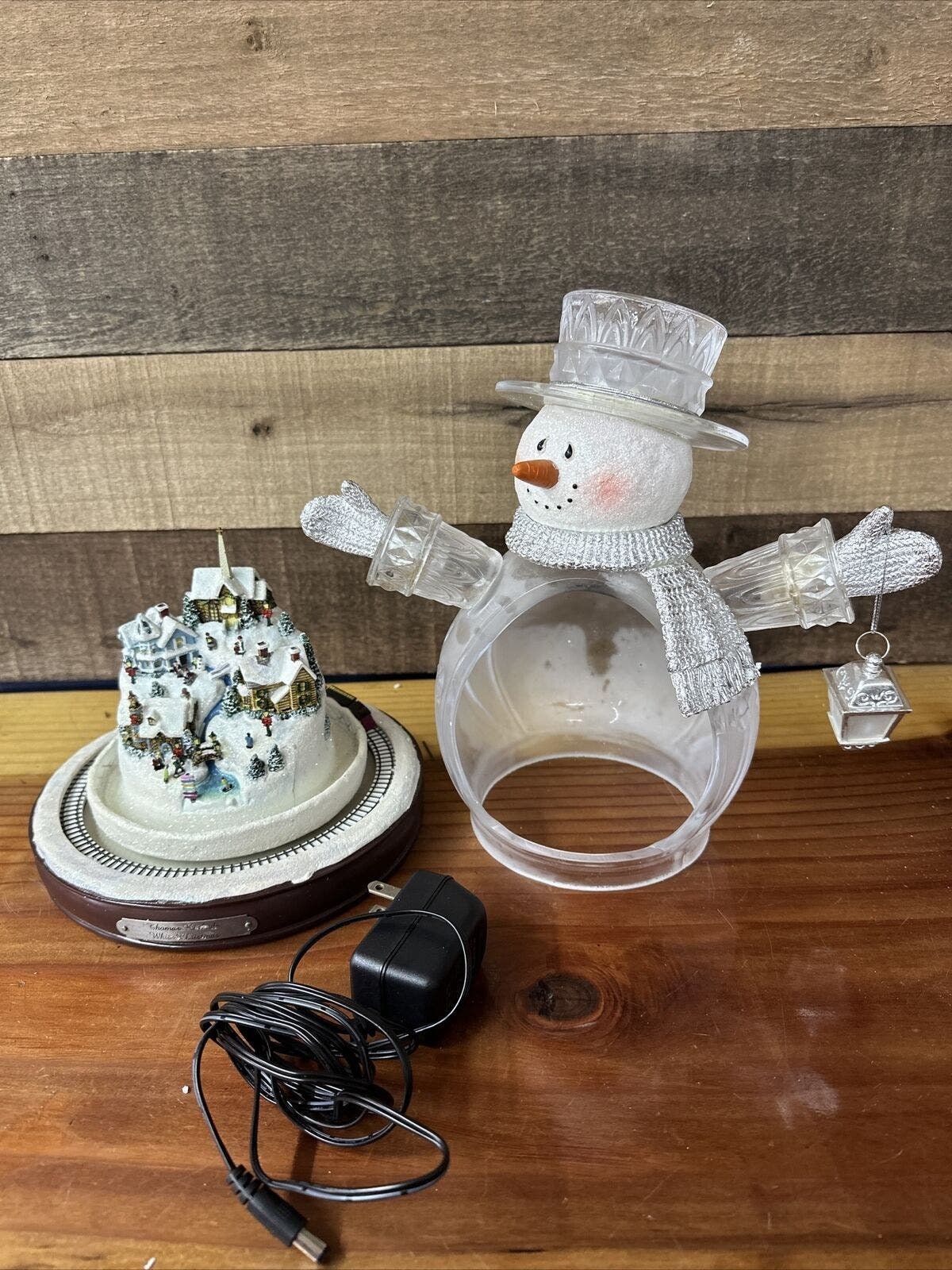 Thomas Kinkade White Christmas Snowman Train by Bradford Exchange