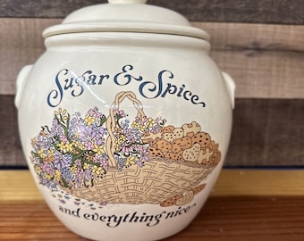 Tarro para galletas Treasure Craft Sugar & Spice And Everything Nice con forma de flores