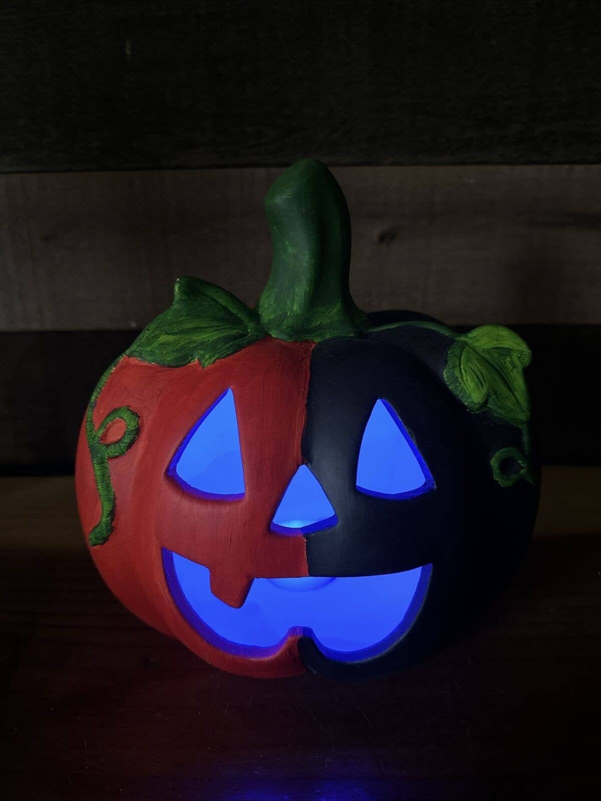 Changing Color Pumpkin Color Changing Lighted Painted Pumpkin -battery Operated 9” - Etsy