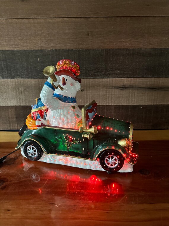 Puleo Tree Co Snowman in Car Fiber Optic - Etsy
