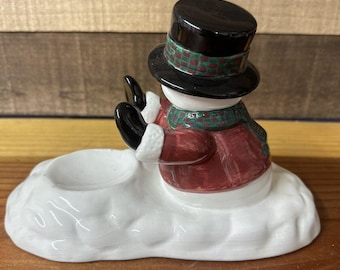 ポーランド食器　スノーマンキャンセルホルダー Papel Giftware クリスマス スノーマン キャンドルホルダー ホリデー