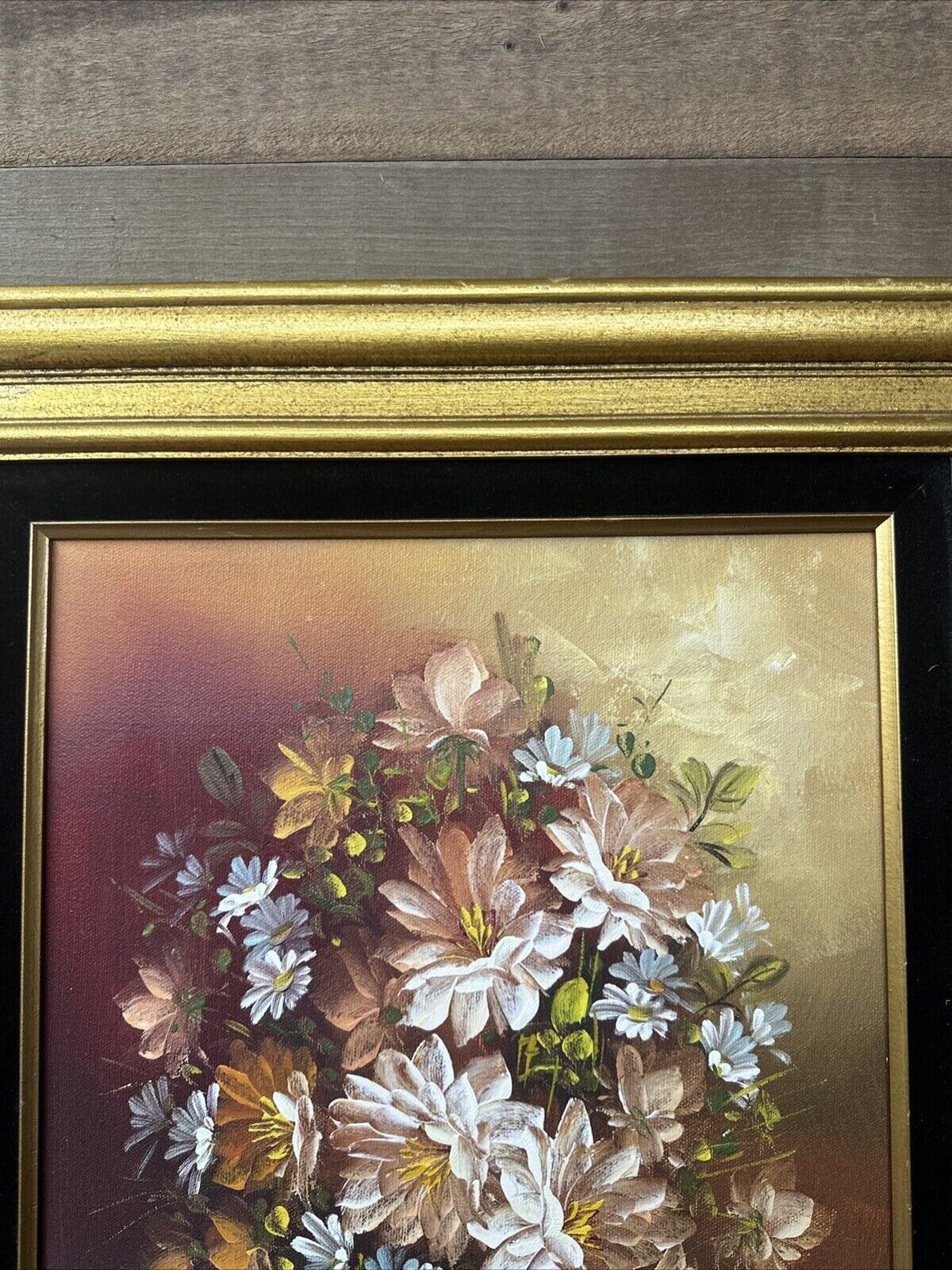 Vintage Framed Oil Painting, Still Life of Flowers in a Vase W/artist ...