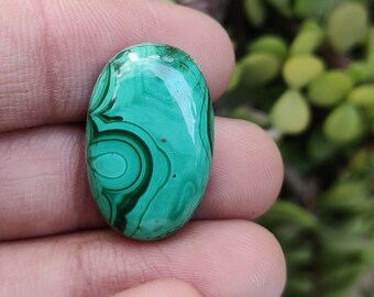 Malachite oval shape beautiful gemstone for luck and money