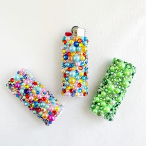 Custom Lighter Cover Bedazzled by Hand with Rhinestones and Embellishments