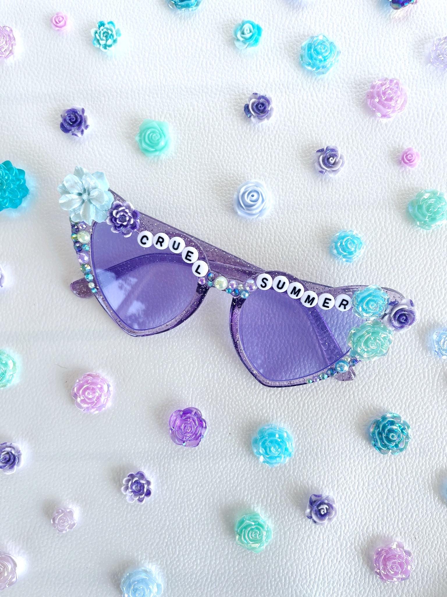 Personalized Heart Sunglasses Bedazzled by Hand with Rhinestones and Embellishments