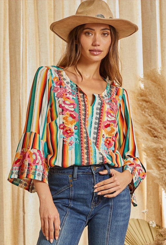 Savanna Jane embroidered top S-3X