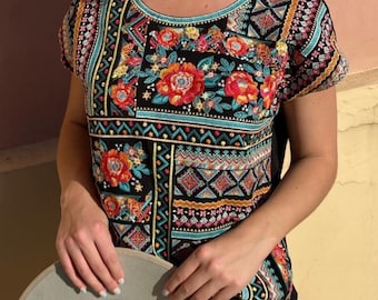 Savannah Jane embroidered top S-3X
