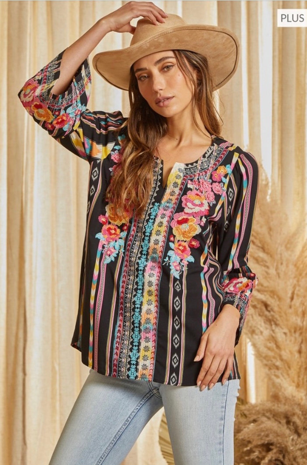 Savannah Jane Embroidered Top S - 3 X - Etsy