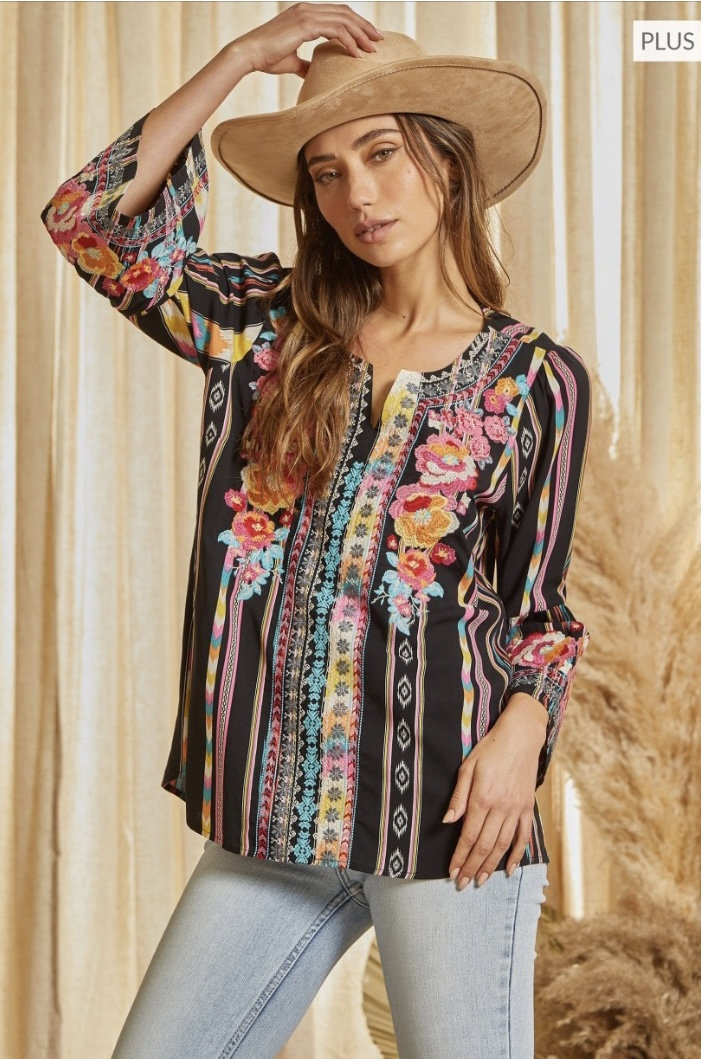 トップス Ameri vintage CODE EMBROIDERY TOP Ameri vintage CODE EMBROIDERY TOP