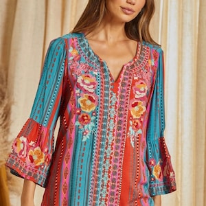 Savannah Jane Embroidered Top S-3X