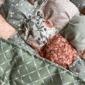 Puff Quilt | Handmade Baby Quilt | Baby Quilt | Baby Gift | Nursery Decor | Crib Blanket