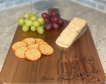 Personalized Charcuterie Board, Custom Cheese Board, Hand Burned