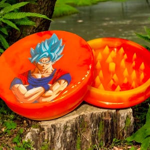 Dragon Ball Characters Goku Resin Ashtray Grinder Smoke Handmade
