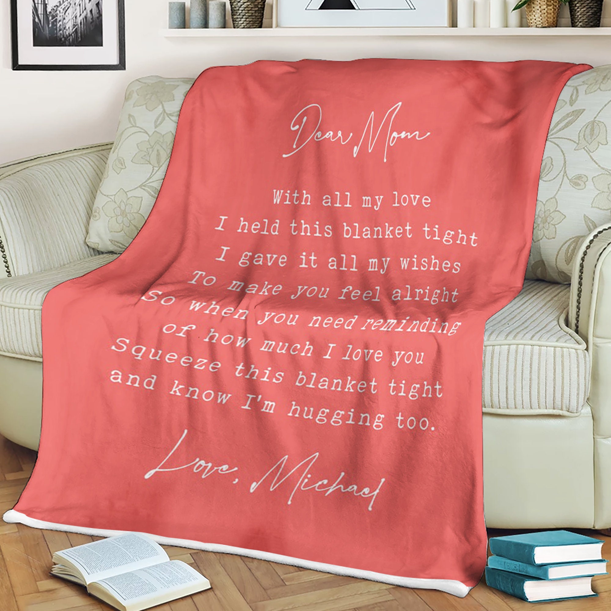 Personalized Writing Blanket for Mom Handwriting Throw for Etsy