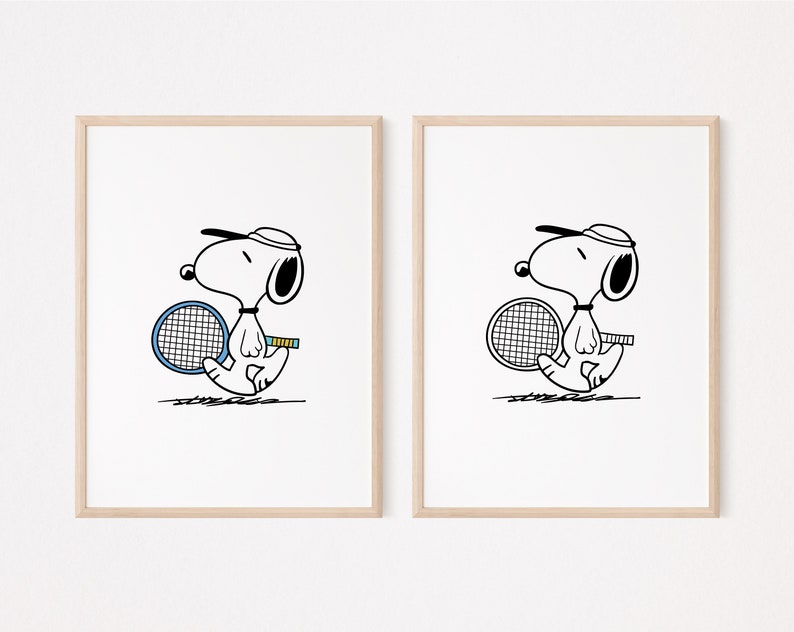 12 Snoopy Sports Gallery Wall Art Set/wall Decor/classroom Etsy