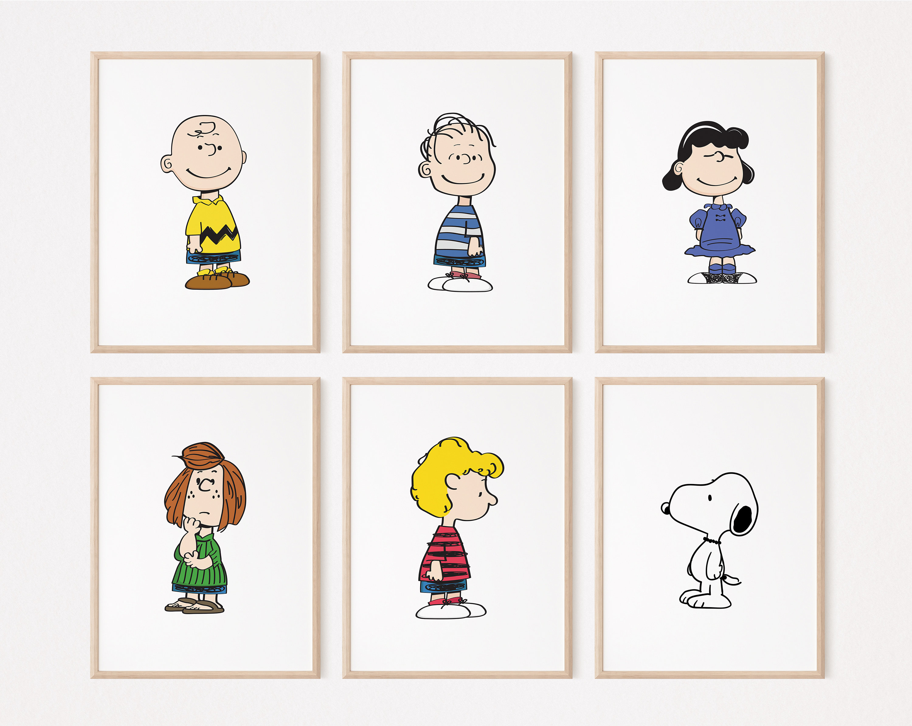 4 Peanuts Gang (Set of 6) STL Files (Digital Files)
