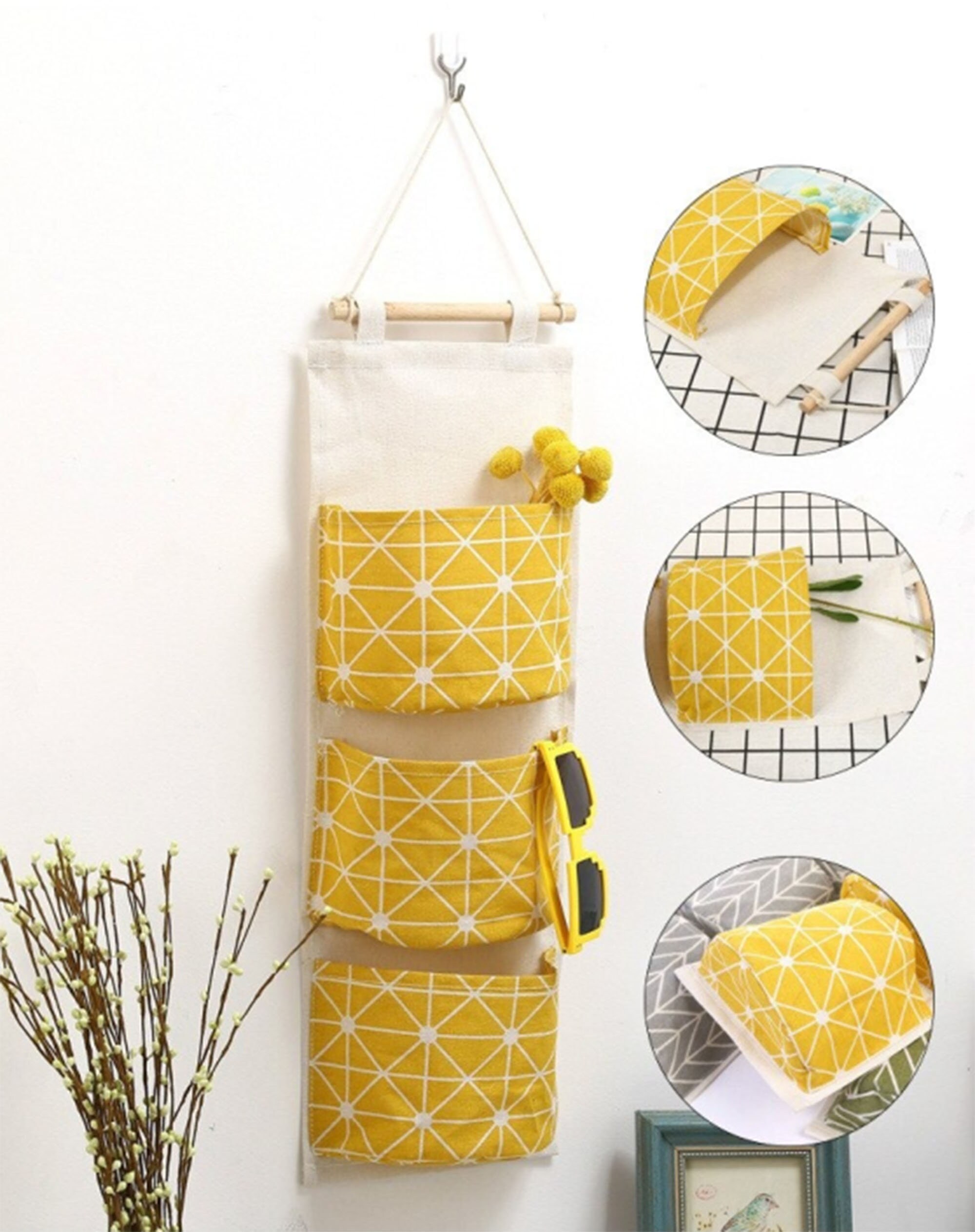 Bathroom Organizer 3 Pockets Hanging Storage Bag Wall Mounted Etsy