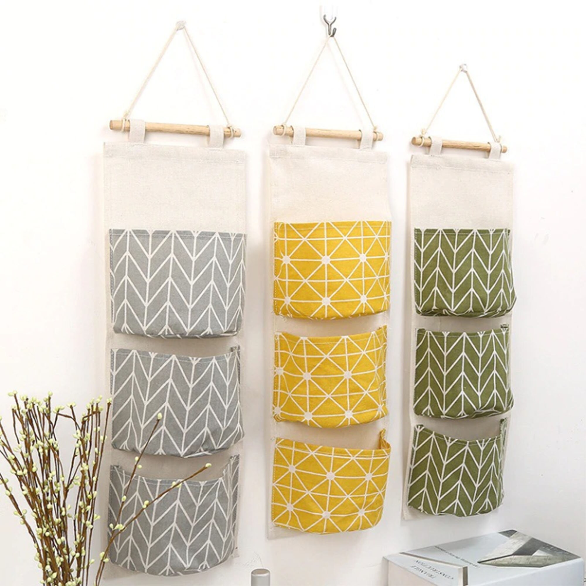 Bathroom Organizer 3 Pockets Hanging Storage Bag Wall Mounted Etsy