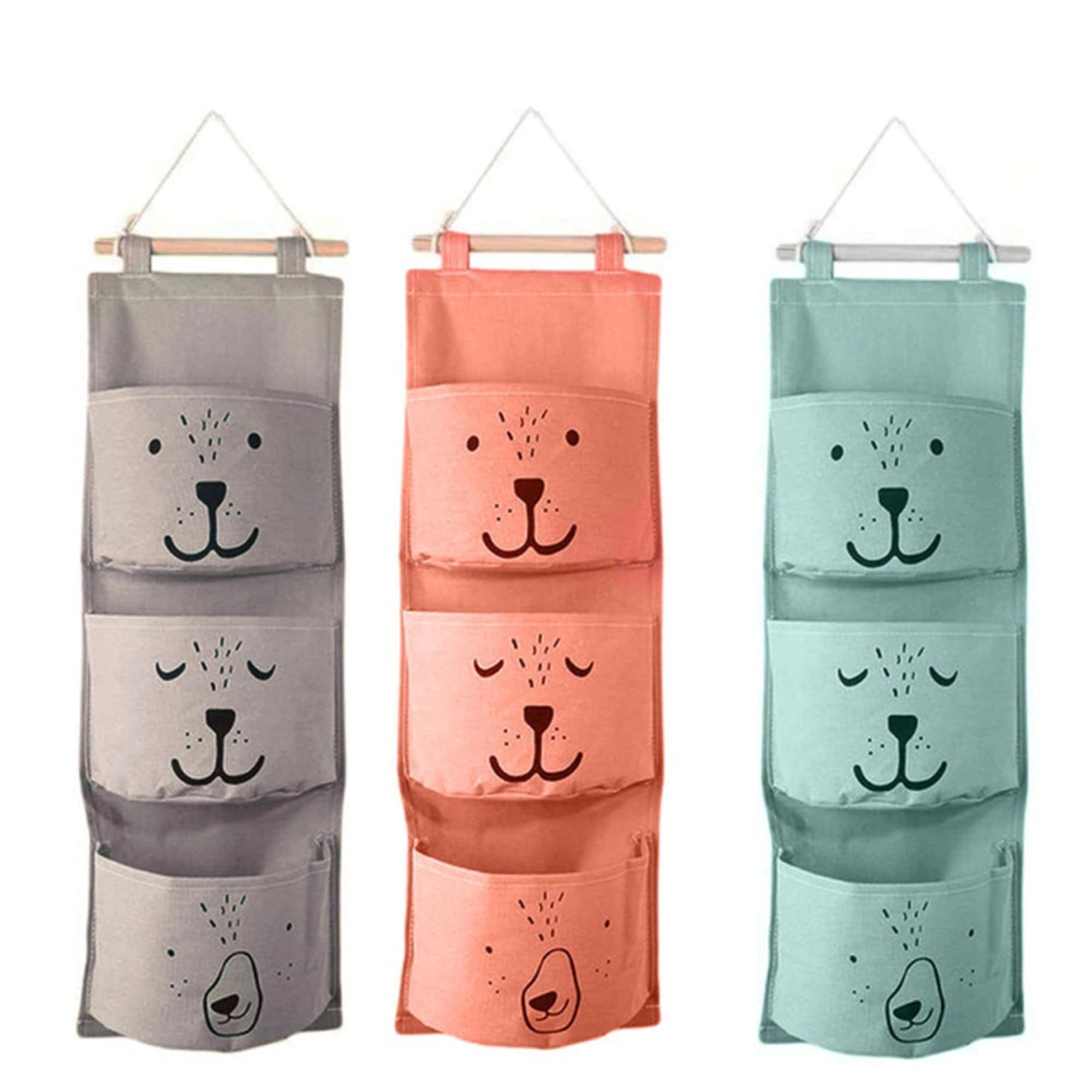 Schlafzimmer Aufbewahrung 3 Taschen Süße Wandbehang | Etsy