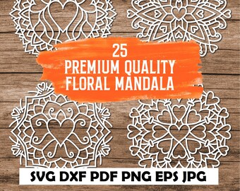 Download Heart Mandala Svg Etsy