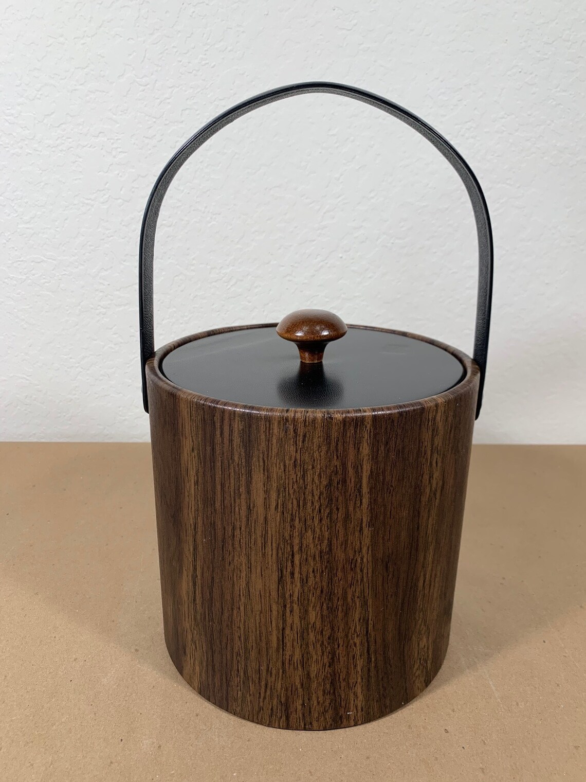 Mid Century 1960s Irvinware Faux Wood Vinyl Ice Bucket Etsy