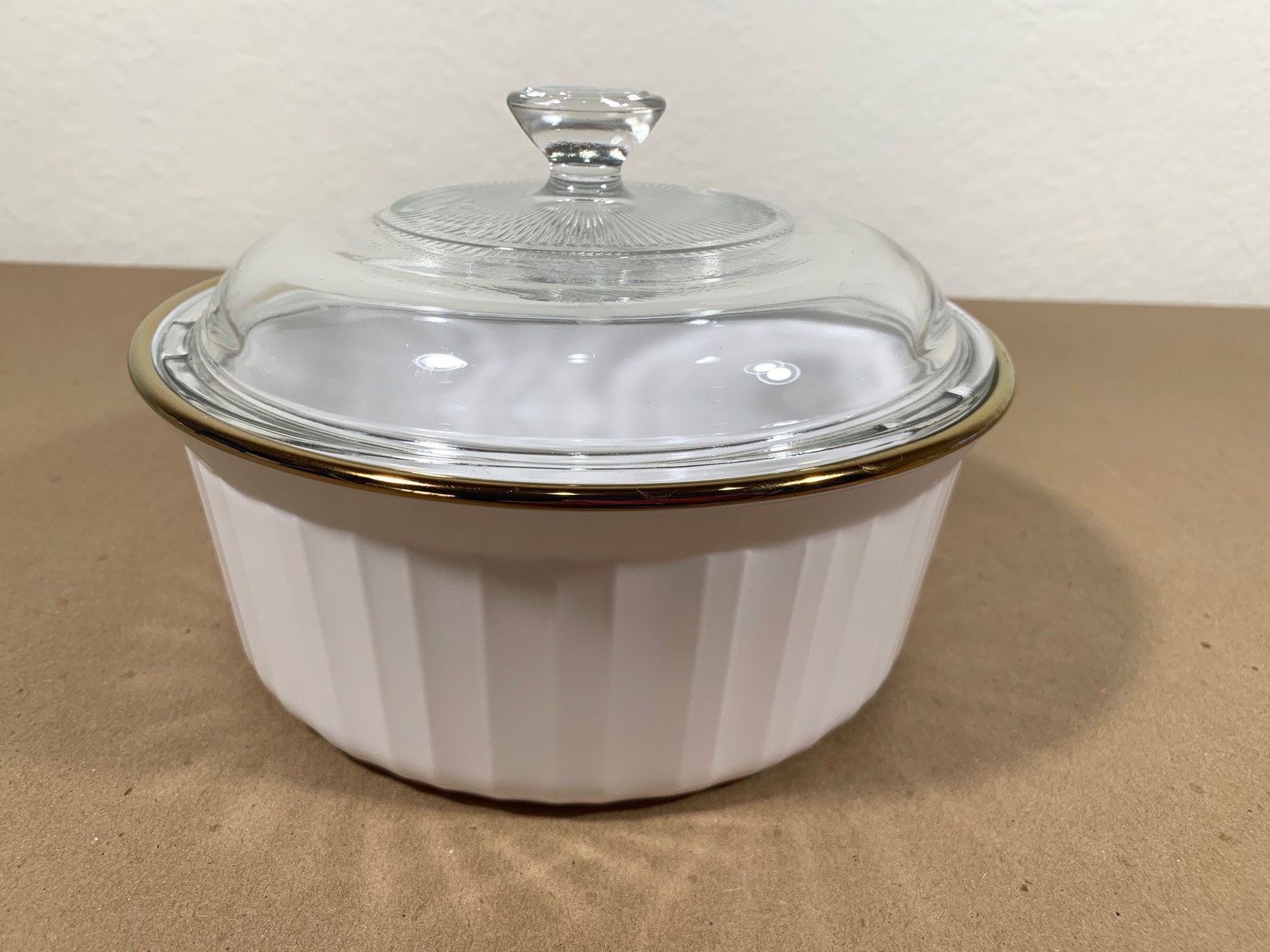 Vintage Corning Ware French White Round Dish/ Soufflé F5B W/ Etsy Canada