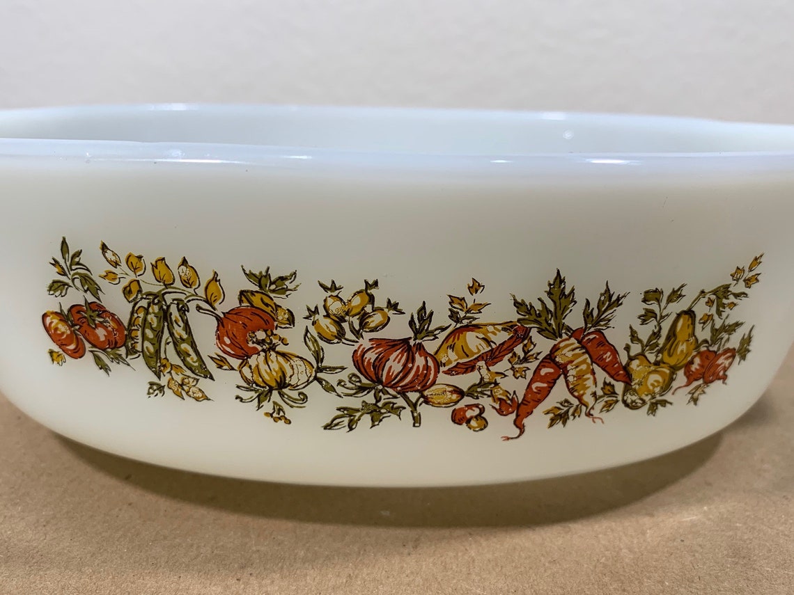 Vintage Anchor Hocking 1 1/2 Quart Oval Casserole Dish W/ Lid Etsy