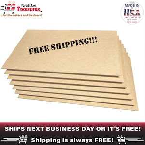 1/8" (3mm) Draftboard/MDF Plywood Sheets 12"x20" Bulk Packs | Superb laser-quality MDF | Ships next business day | GlowForge Proofgrade