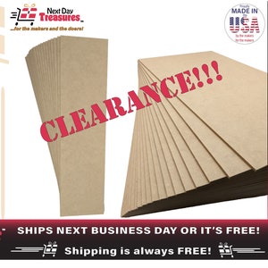 CLEARANCE - 1/8" (3mm) Draftboard/MDF Plywood Cut-off Packs | Superb laser-quality MDF | Ships next business day | GlowForge Proofgrade