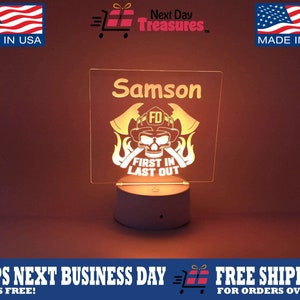 Engraved Patriotic Acrylic LED Light Home of the Free 16 Color Remote  Controlled 
