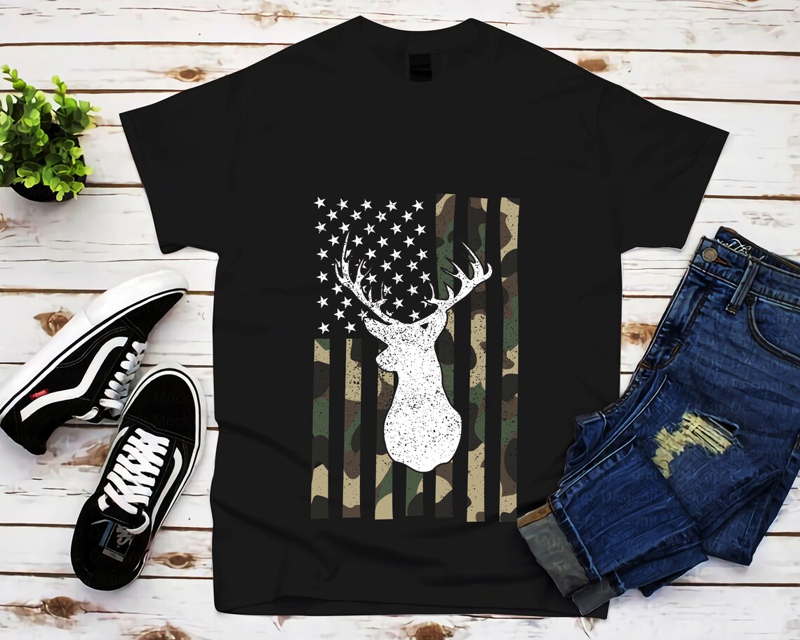 Download Whitetail Buck Deer Hunting American Camouflage USA Flag ...