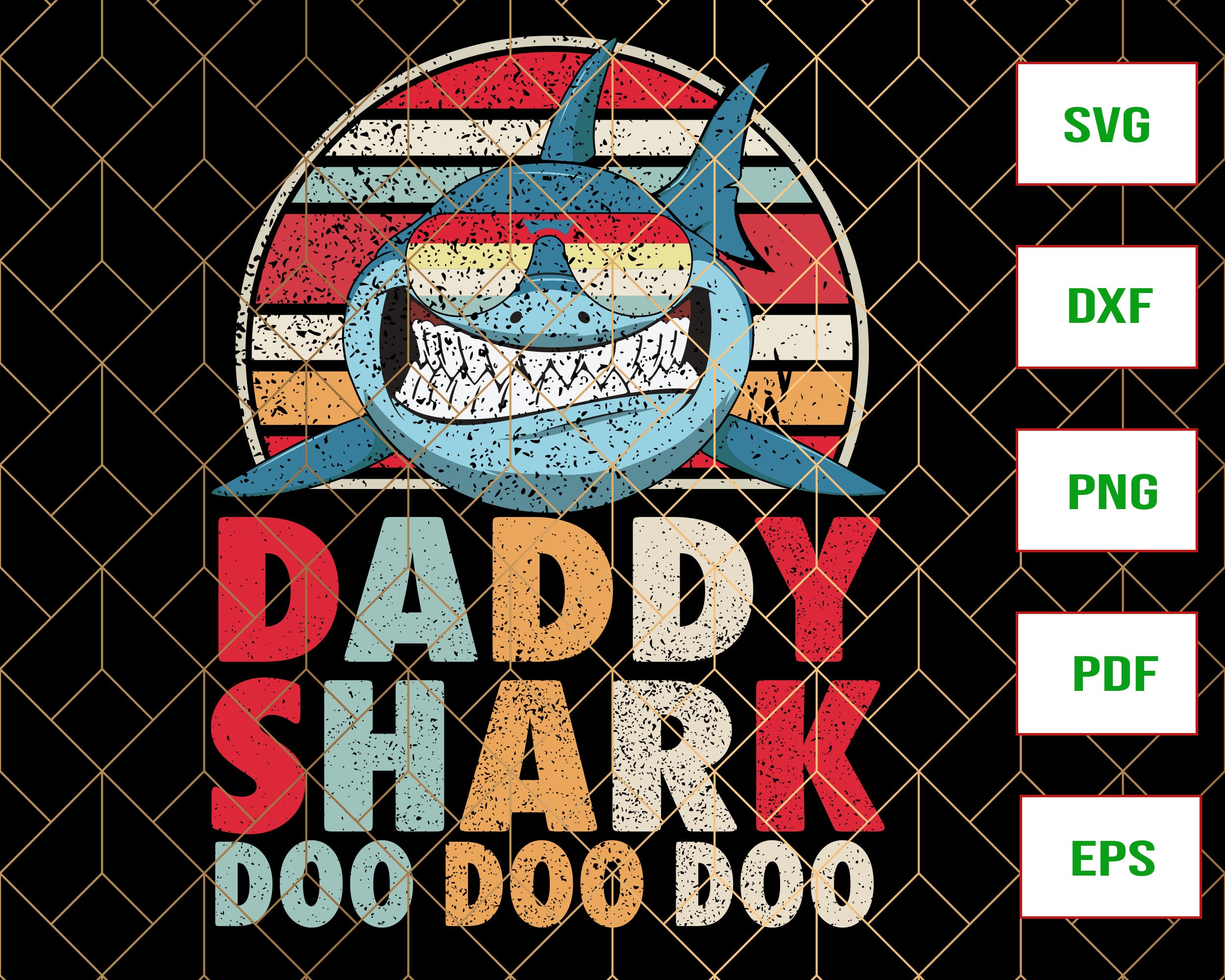 Download Daddy Shark Svg Shark Birthday Svg Daddy Shark Shirt | Etsy