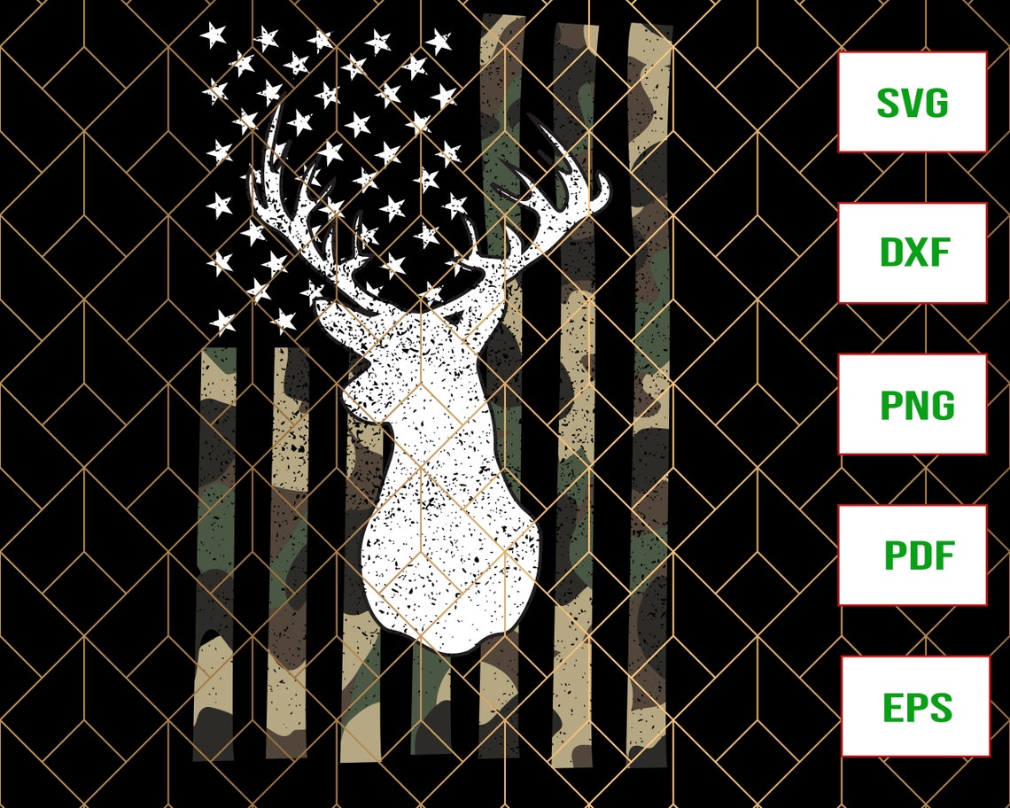 Download Whitetail Buck Deer Hunting American Camouflage USA Flag ...