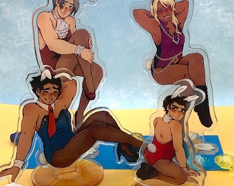 ACE ATTORNEY BUNNIES! - Bunny Prosecutor and Defense Attorney Standees
